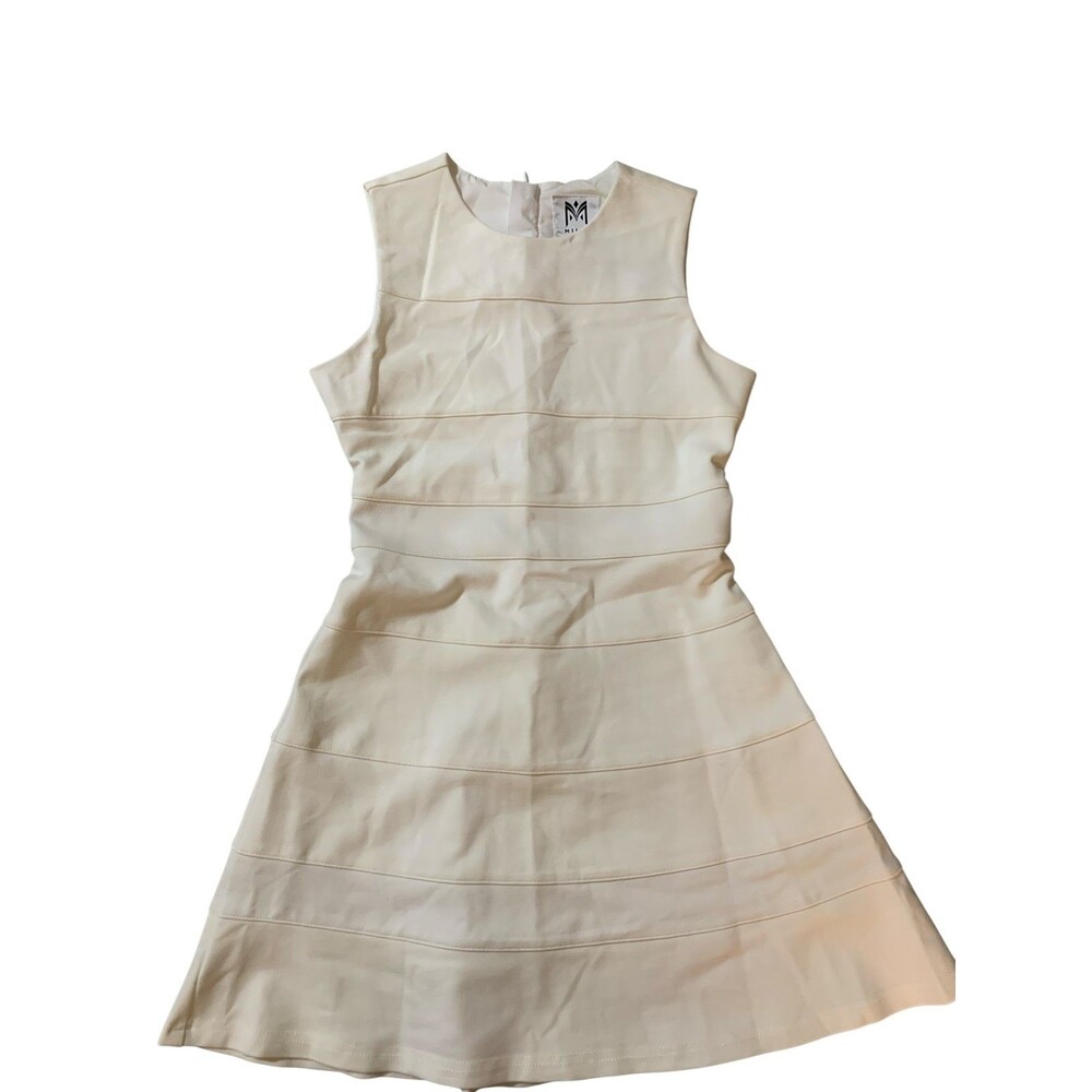 Milly Minis Dress Girls 7/8 White Sleeveless Fit Flare Party New Tag Elegant